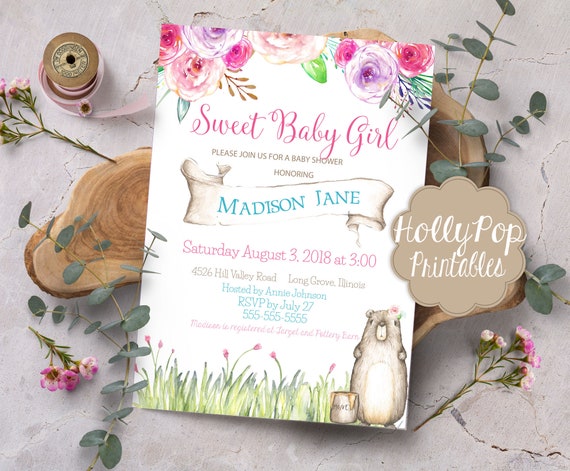 girl woodland theme baby shower