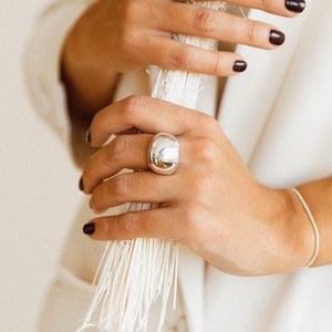 Chunky Silberring, Sterling Silber großer Ring, großer Ring