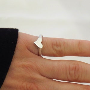Heart pinky Ring, Sterling silver 925
