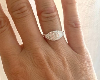 Evil eye ring, Sterling Silver 925