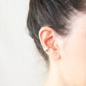 Small ear cuffs, Sterling silver non pierced earrings imagem 2