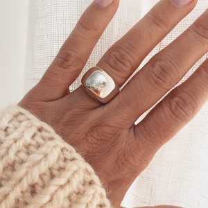 Dome ring, Sterling silver 925 statement ring, minimalist rings