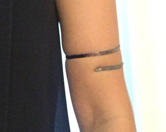 Black Upper Arm Cuff Etsy