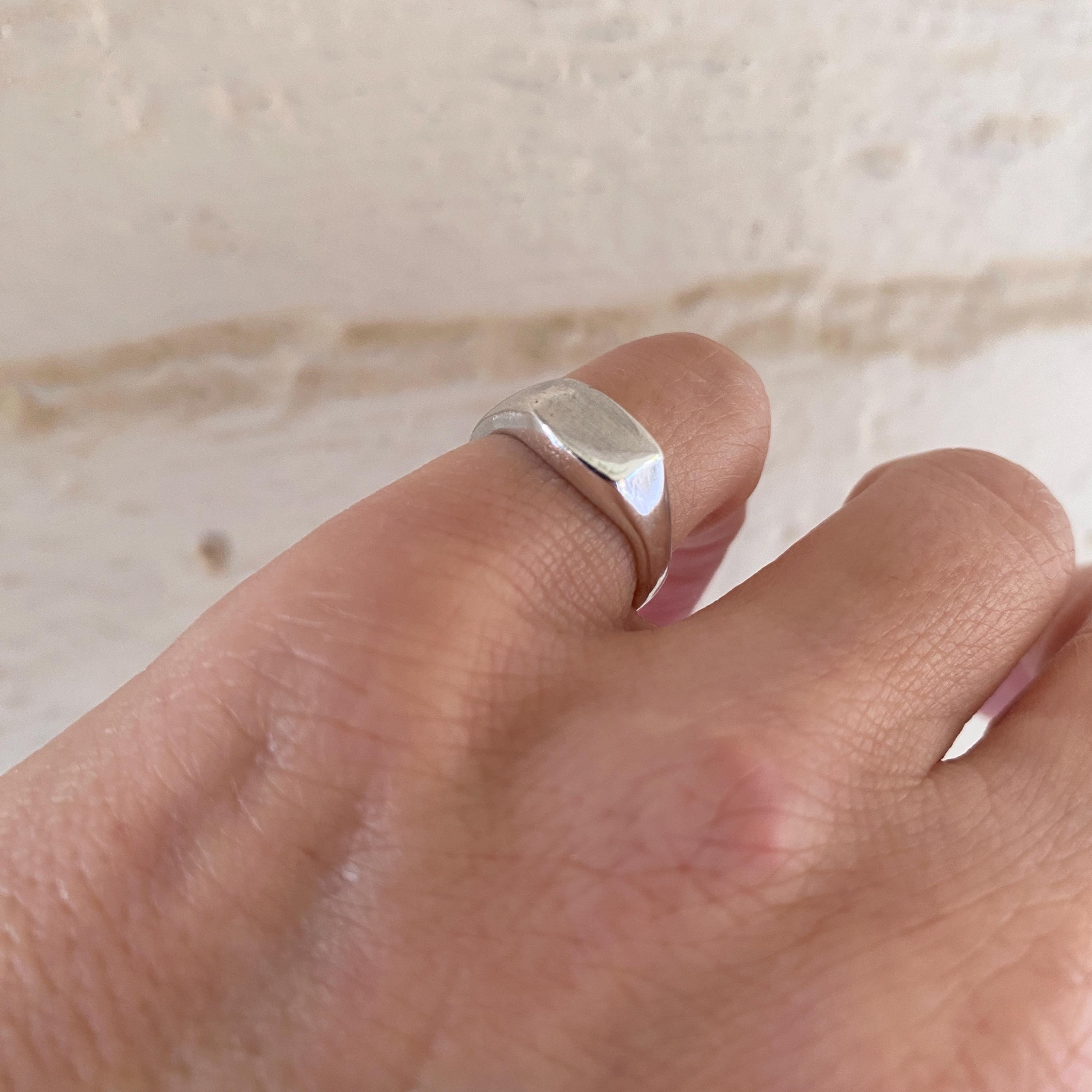 Sterling Silver 925 Pinky Signet Ring - Etsy