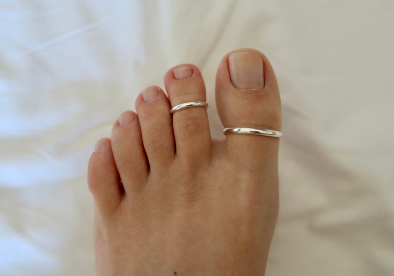 Toe Rings Set, Sterling Silver 925 image 1