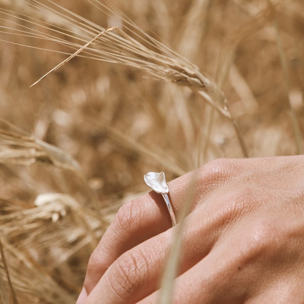 Sculptural  Pinky Ring, Sterling Silver 925