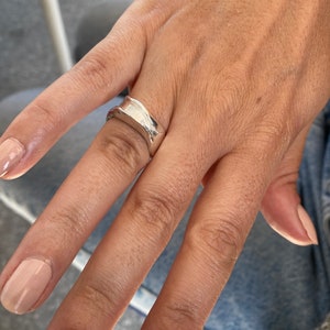 Abstract ring, Sterling silver Band Ring