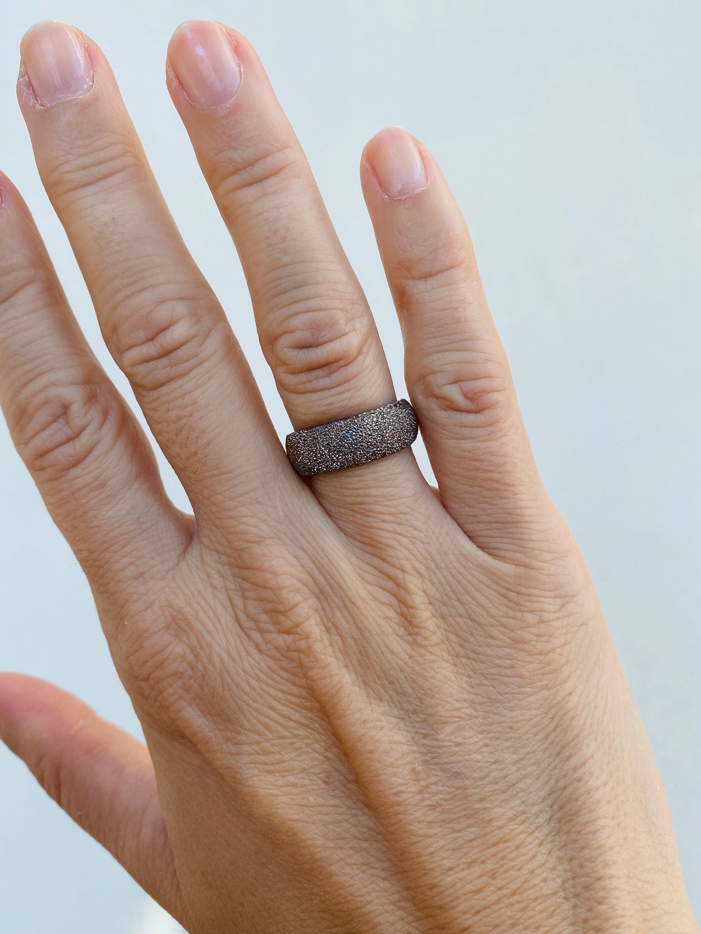 Black rhodium plated sterling silver outlet
