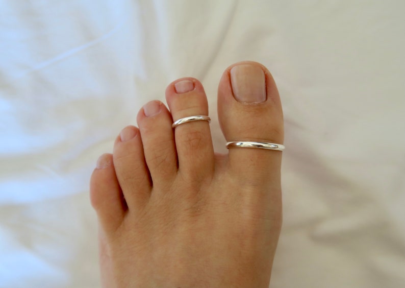 Toe Rings Set, Sterling Silver 925 image 3