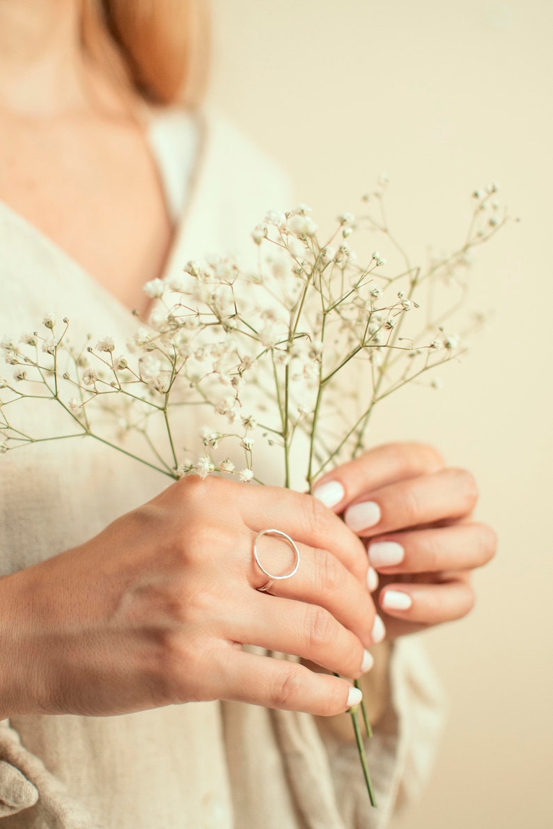 Thin Circle Ring, Sterling silver 925 image 4