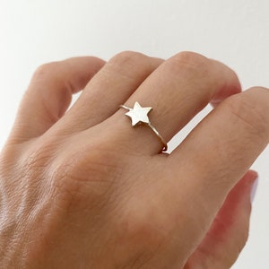 Star ring, Sterling silver 925 Big sizes available