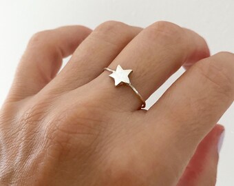 Star ring, Sterling silver 925 Big sizes available