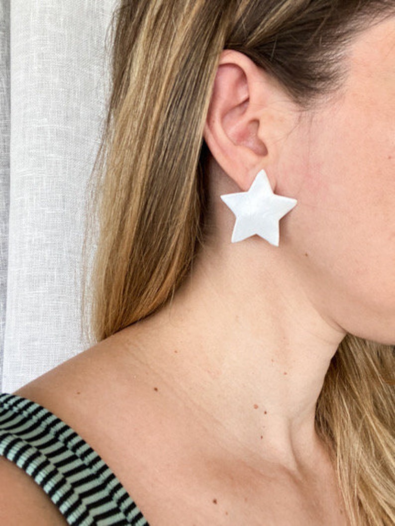 Big Star Earrings, Celestial Jewelry image 5