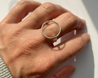 Thin Circle Ring, Sterling silver 925