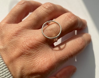 Thin Circle Ring, Sterling silver 925