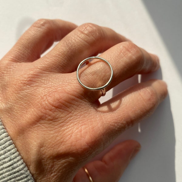 Thin Circle Ring, Sterling silver 925