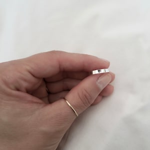 Anillo para dedo de 3 mm de ancho, Plata de Ley 925 imagen 3