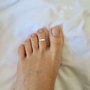 Toe ring 3mm wide, Sterling Silver 925 image 4