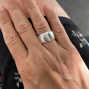 Wide Band Ring, Organic look Surface