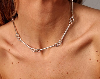 Collar de cadena hecho a mano - Plata de ley 925