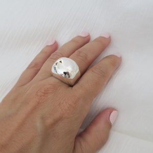 Chunky Silver Ring, Sterling Silver Large Ring, Big Ring - Etsy