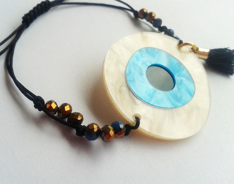Evil Eye Bracelet Tassel Bracelet Greek Bracelet Greek Eye