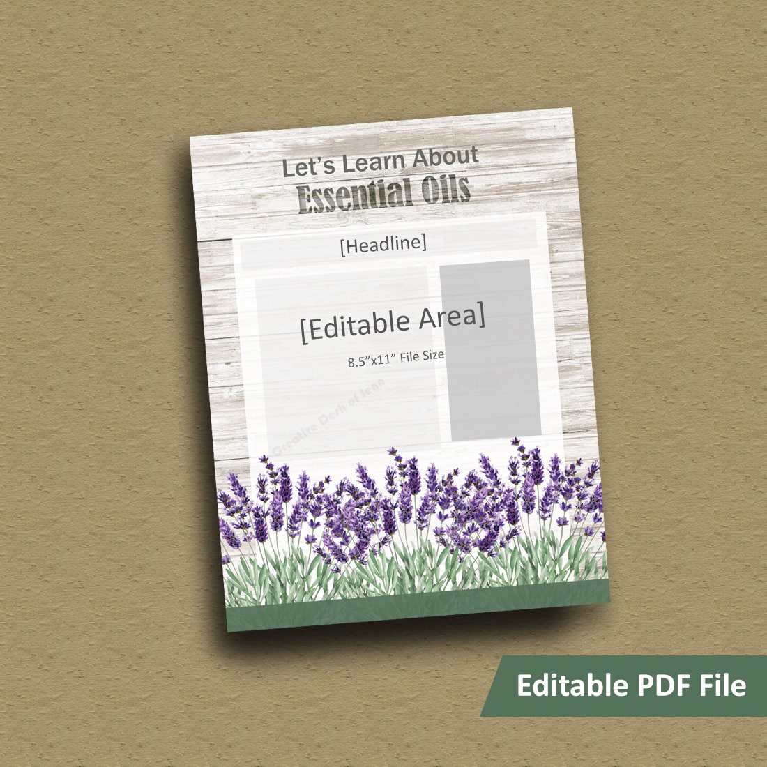 NEW Editable/printable 8.5x11 Lavender Essential - Etsy