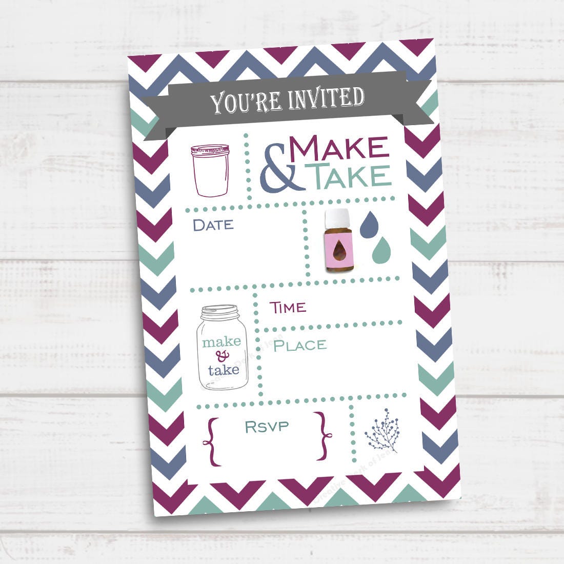 Make &amp; Take Party Invitation - Etsy