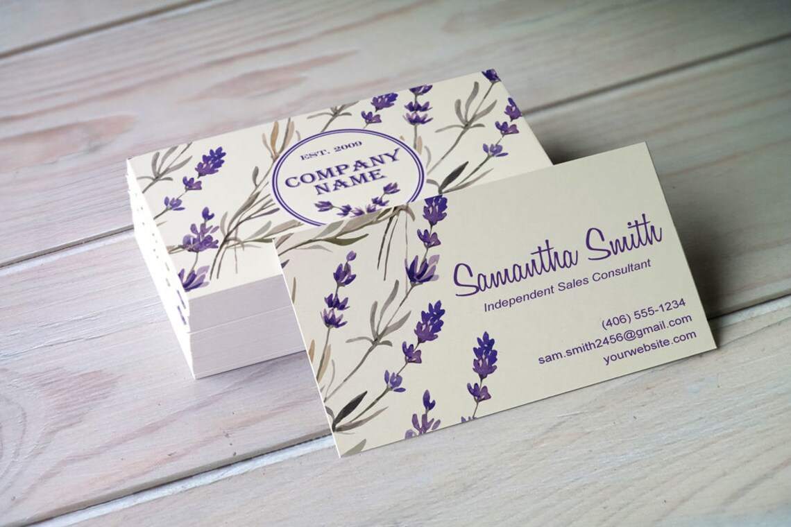 Lavender Business Card Etsy