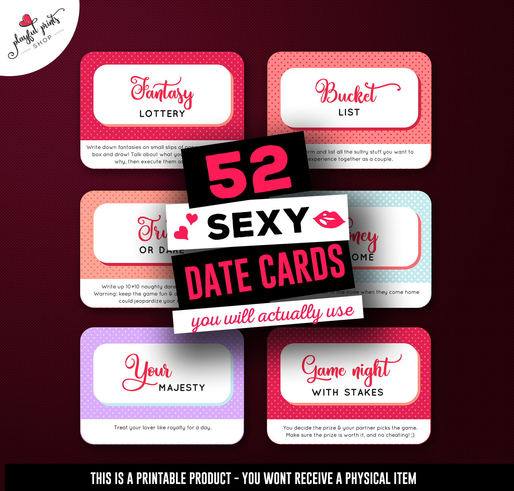 Kinky Coupons for Boyfriend Sexy Gift for Him Sex Game