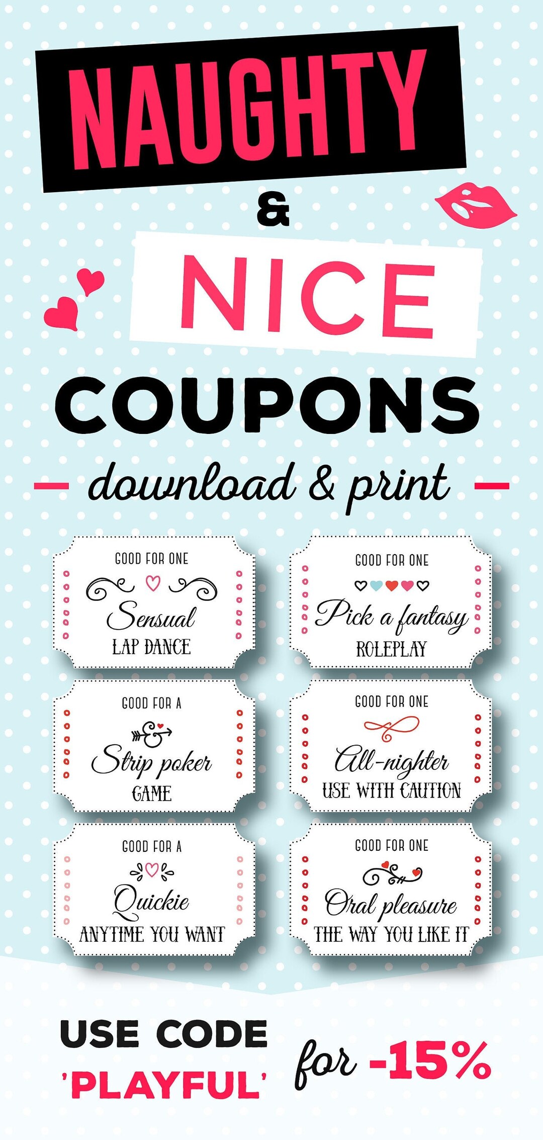 Naughty Coupon Book for Him, Love Coupon for Him, Sex Coupon, Kinky Coupon, Boyfriend Valentine ...