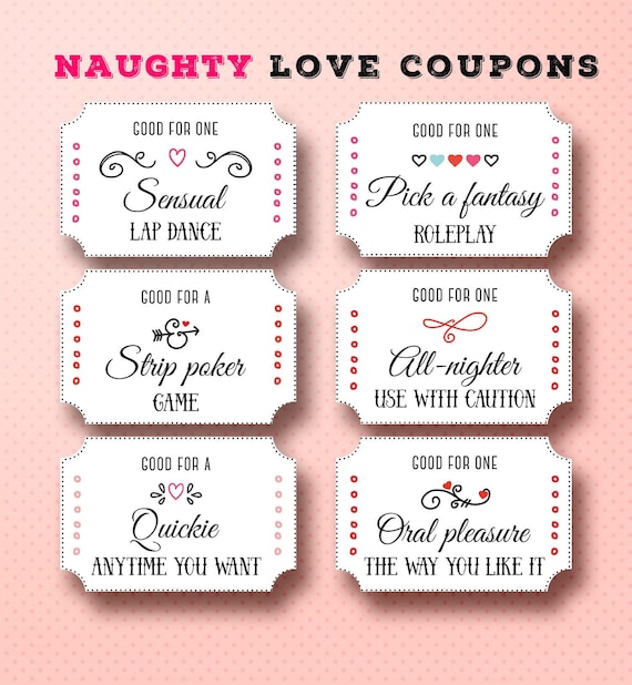 Naughty Coupon Book for Him Love Coupon for Him Sex Coupon