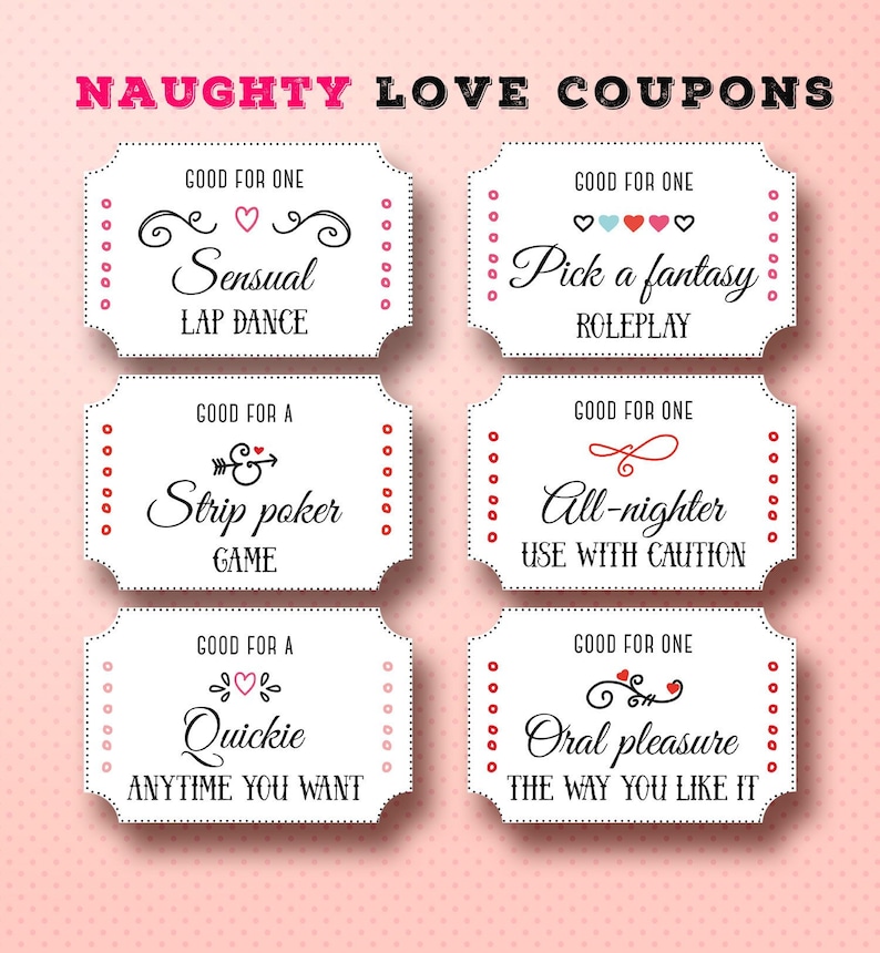 Naughty Coupon Book For Him Love Coupon For Him Sex Coupon Etsy