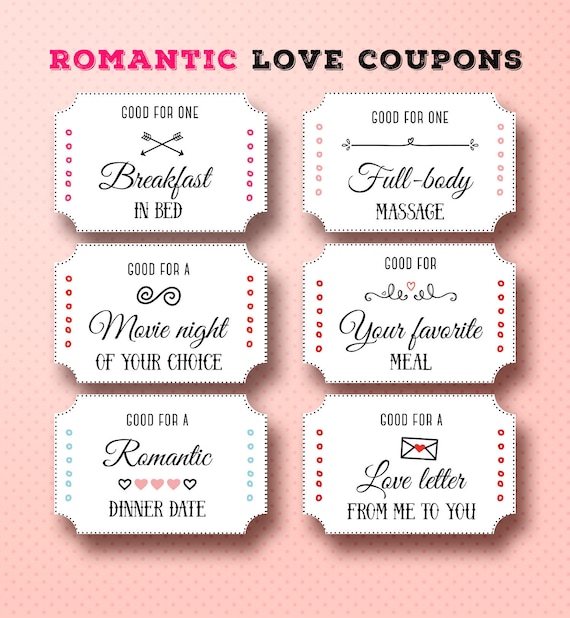  Love Coupon di coppia: Coupon d'Amore Vuoti da Compilare -  blocchetto unico buoni Romantico - Regalo ideale per San Valentino  compleanni,  Voucher per il tuo amore, per Lui per Lei 