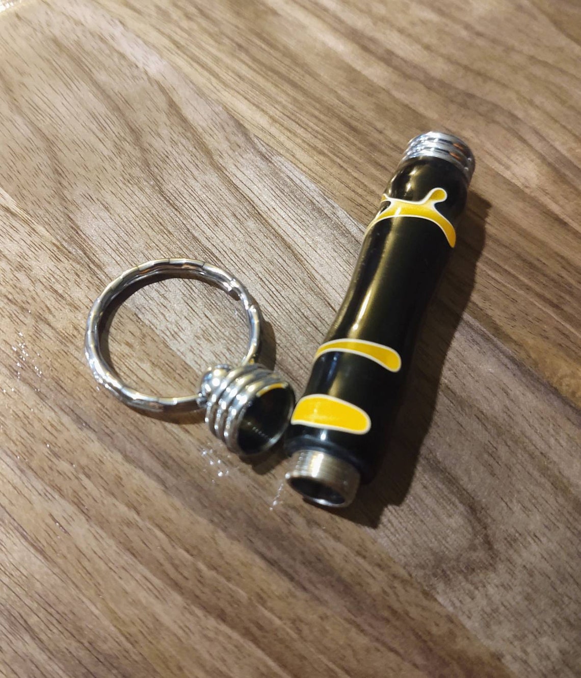 Keychain with hidden compartment Etsy
