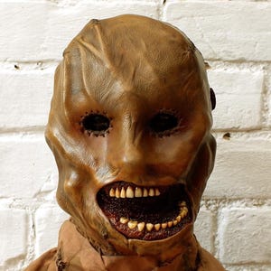 Handmade Leather Mask, Skin Mask, Tortured Mask &quot;Agony&quot;