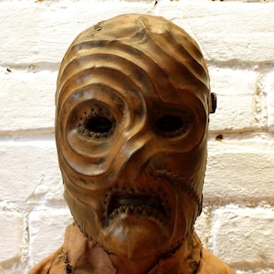 Handmade Leather Mask, Skin mask, &quot;Uzu&quot;