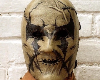 Handmade Leather Mask, Skin mask, "Rorschach"