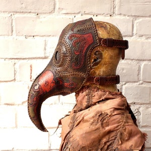 Handmade Leather Mask, Plague Doctor Mask, "Polypus"