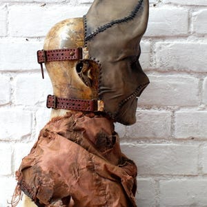 Handmade Leather Mask, Skin Mask, 