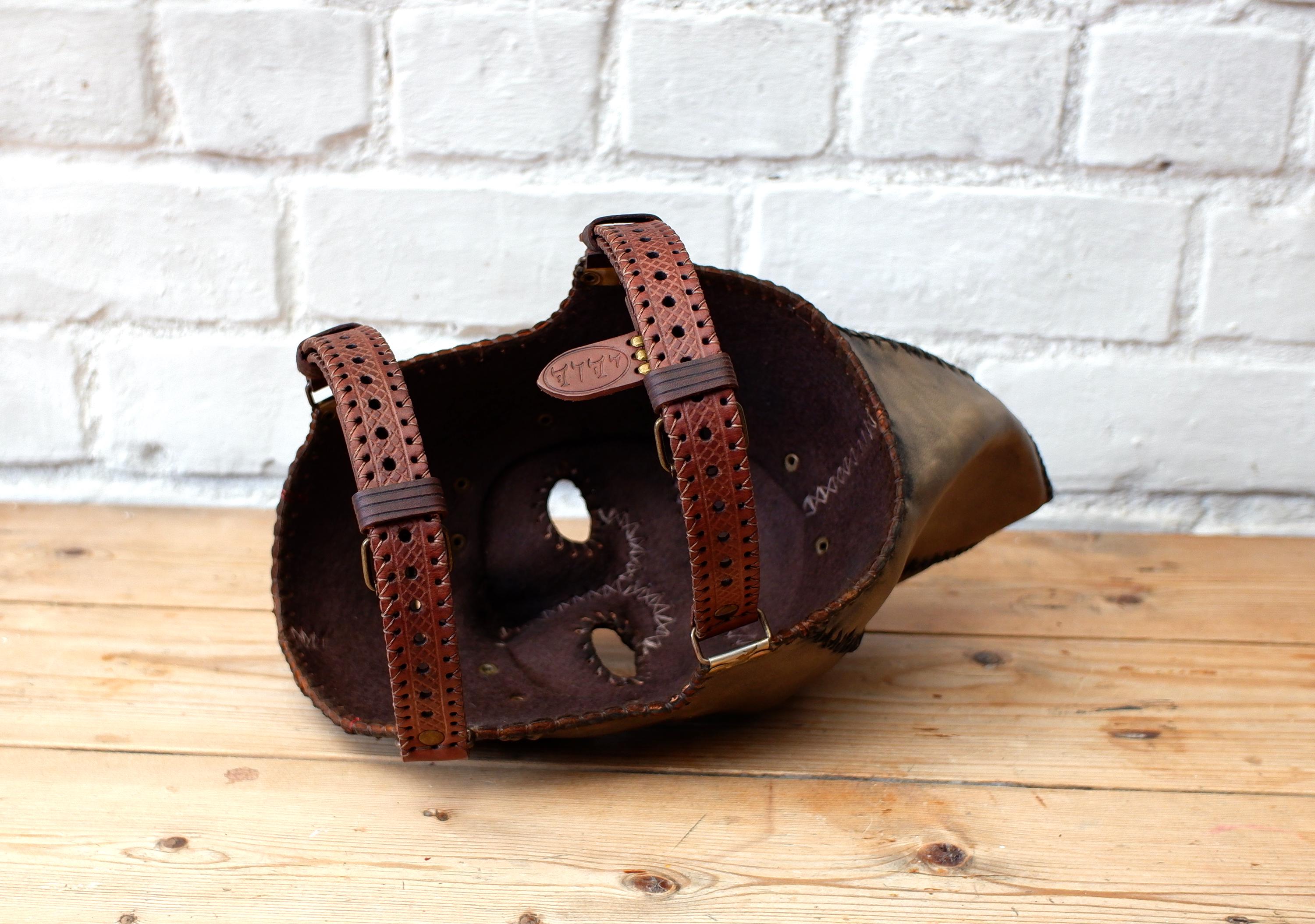 Handmade Leather Mask, Skin Mask, 