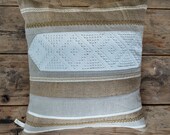 Pillow cover / Redesigned Cushion / Handmade / Pillow / Hand embroidered / Reused materials / Retro Textiles / Vintage Textiles