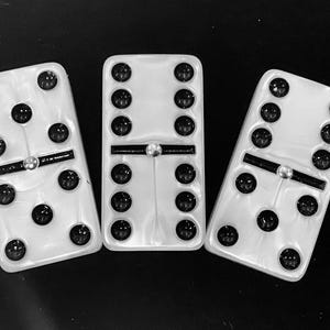 Double 6 Tournament Size in Wooden Case with Spinner Double 6 Tournament Size in Wooden Case with Spinner
