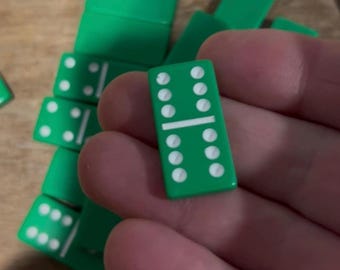 Mini Travel Dominos Double 6 Tiny Domino Set 1 3/16 inch long by 5/8 inch wide by 3/18 thick