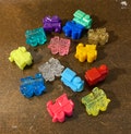 Domino Train Markers Mexican Train Set of 12 assorted colors