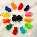 Mexican Train Domino Marker Tokens Set of 12 assorted colors Personal Train Markers plus 1 Large Mexican Train Marker