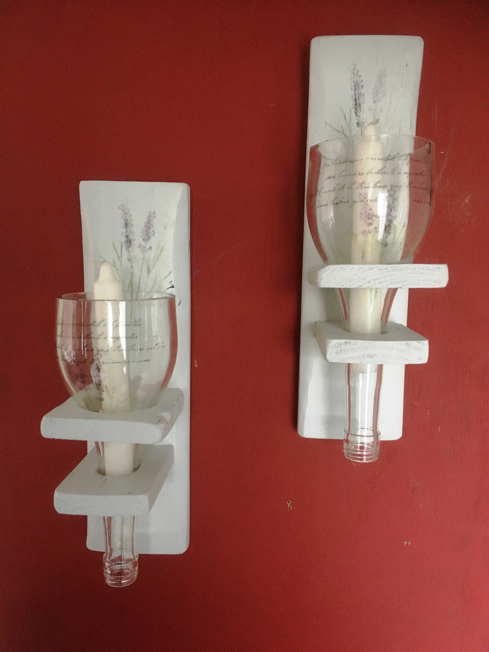 Rustic French style candle sconces/tea light holders/plant Etsy
