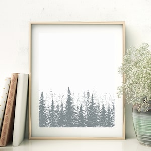 Printable Forest Art - Hand Drawn Forest Art - Printable Art ...