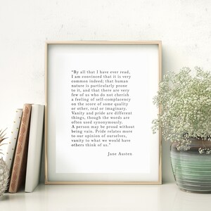 Printable Jane Austen quote - Printable art - Printable Jane Austen quote - Printable minimalist quote - Literature quote - INSTANT download