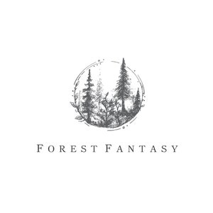 Hand drawn forest logo - Premade design  - Rustic drawing for branding - Trees - Forest - Woodland - Photography branding - Rustic logo